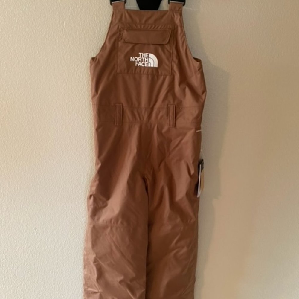The North Face Freedom Kid's Insulated Ski Bibs Brown M 10-12